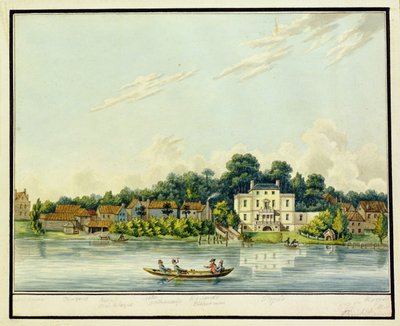 Alexander Popes Villa in Twickenham, um 1800 von English School